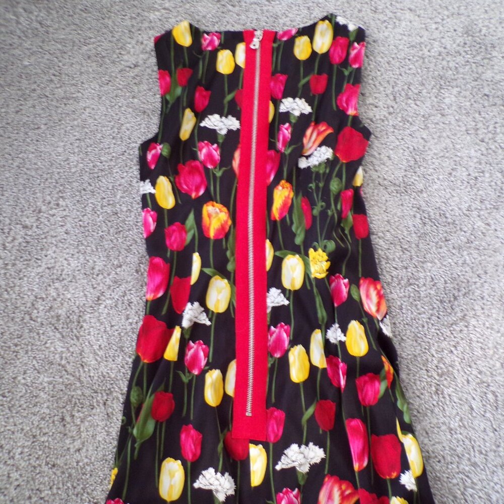 NWOT Dolce and Gabanna Red floral tulip print pencil dress 40/S Summer - Picture 12 of 14